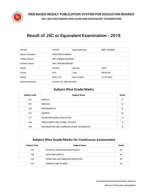 jsc result 2018|WEB BASED RESULT PUBLICATION SYSTEM FOR .
